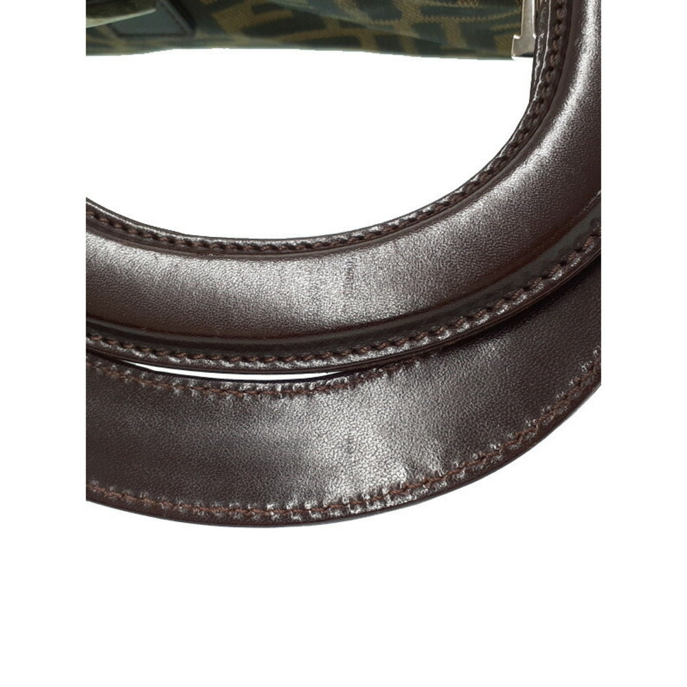 Fendi Bag Zucca Brown Leather Shoulder - Picture 5 of 9